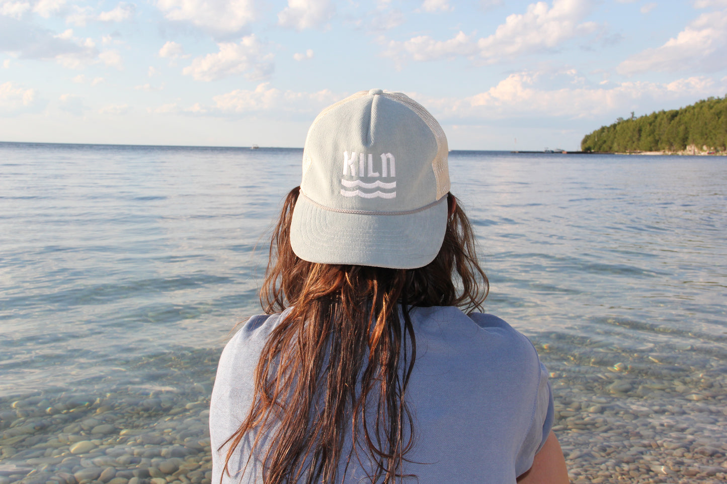 Embroidered Corduroy Trucker Hat